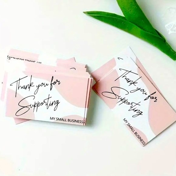 50 Thank you cards for resellers or your small business. Business card size - Picture 2 of 13